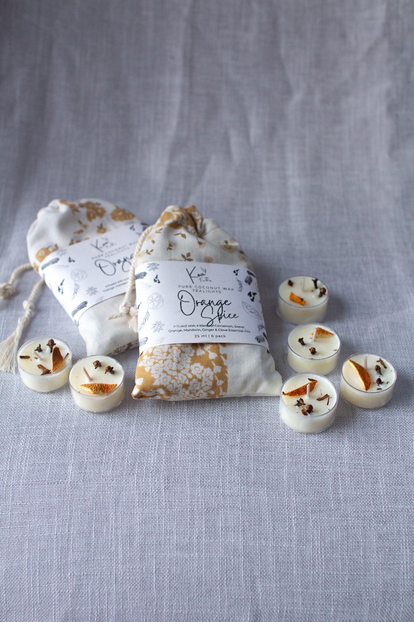 Orange Spice | Coconut Wax Tealight Candles