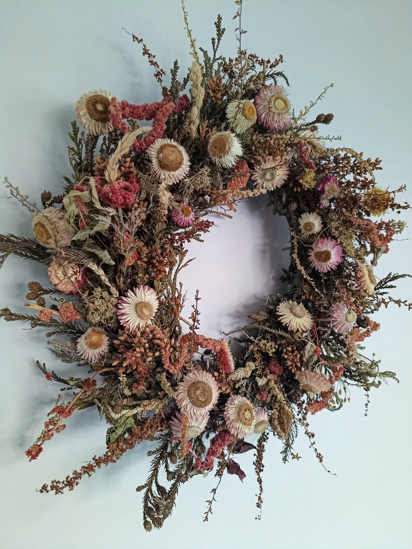 Dried Flower Wreath | Fiery