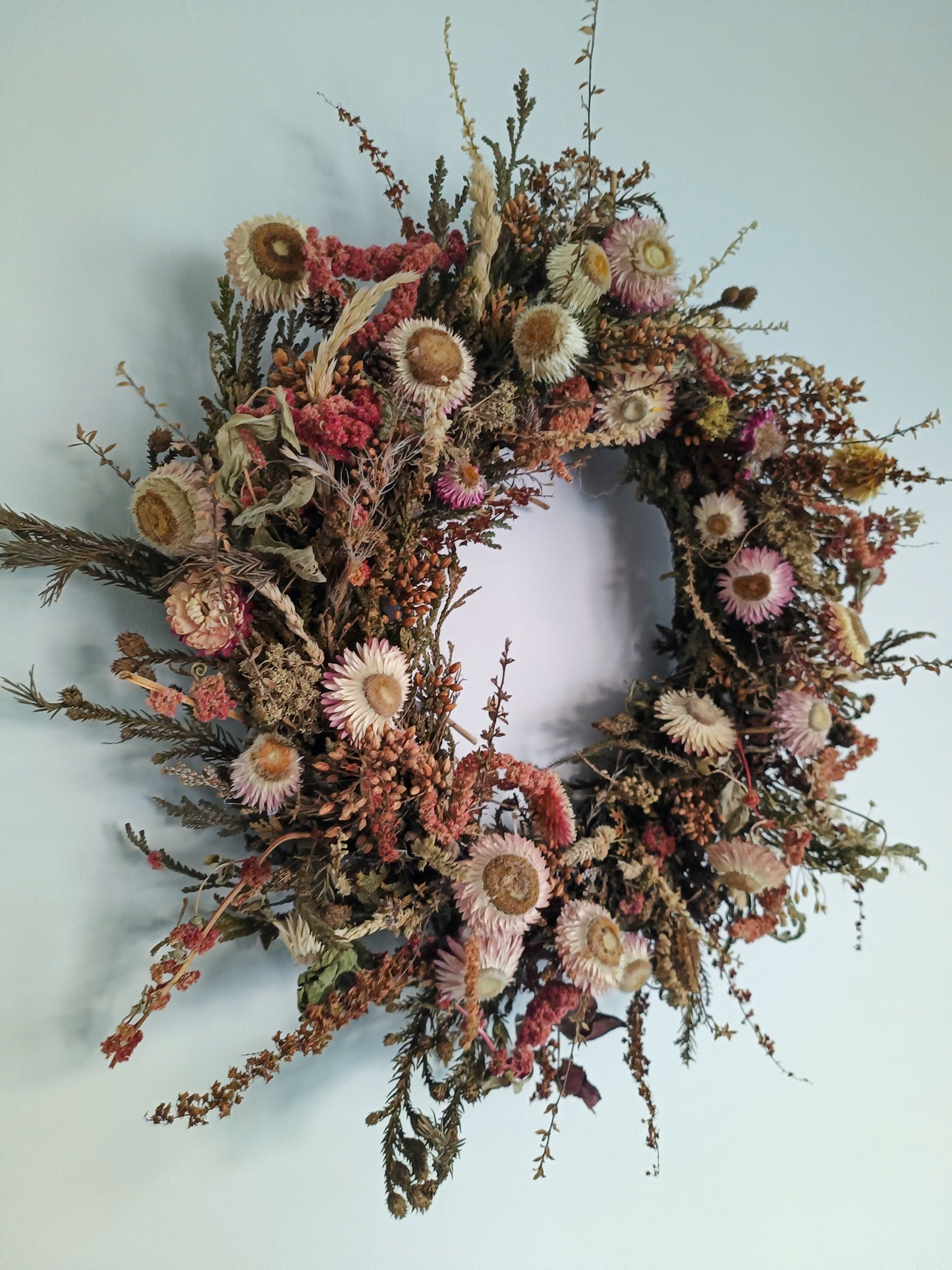 Dried Flower Wreath | Fiery