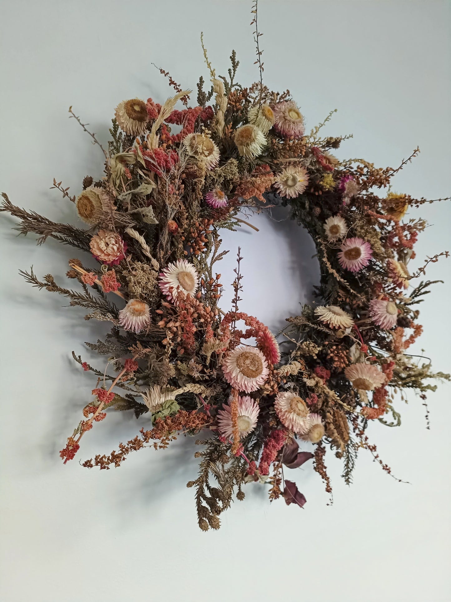 Dried Flower Wreath | Fiery