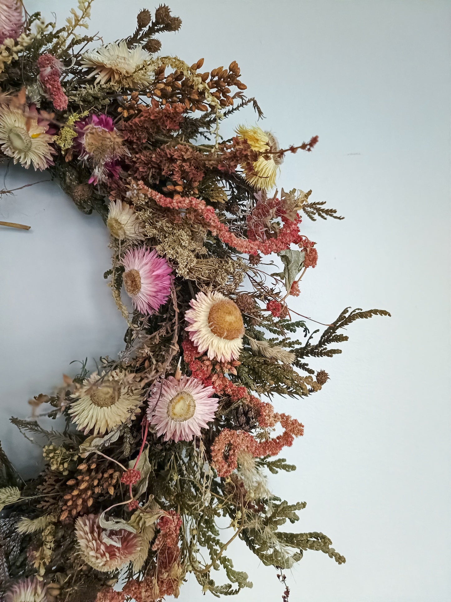Dried Flower Wreath | Fiery
