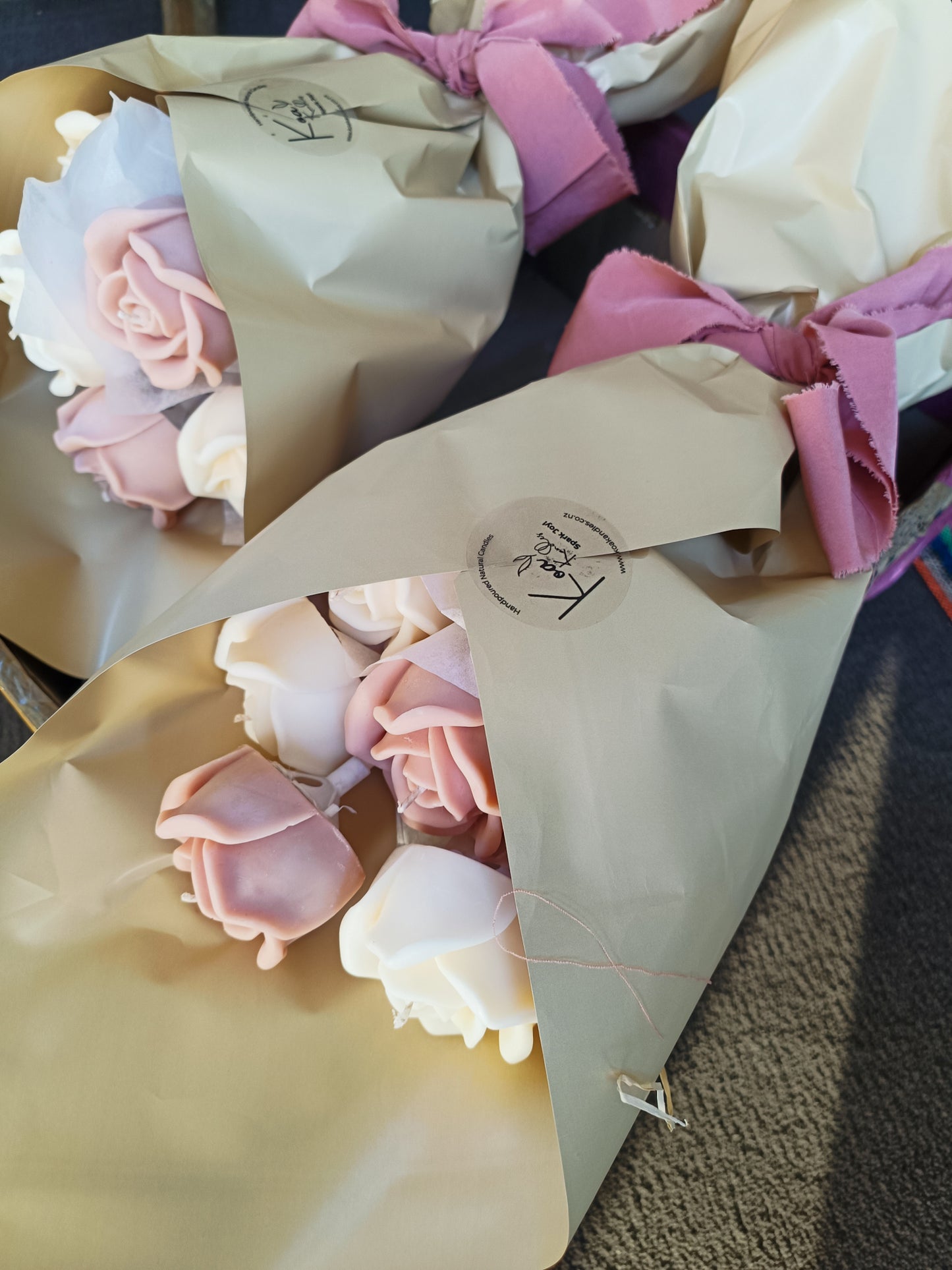 Bouquet of Rose Candles