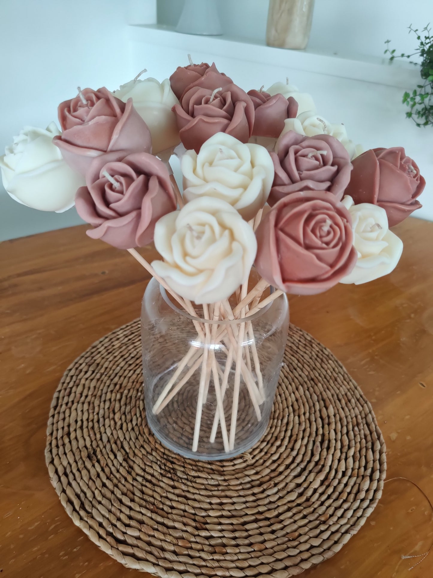 Bouquet of Rose Candles