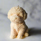 Dog shaped sculpture candle