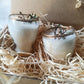 Vintage Gold Shot Candle Duo