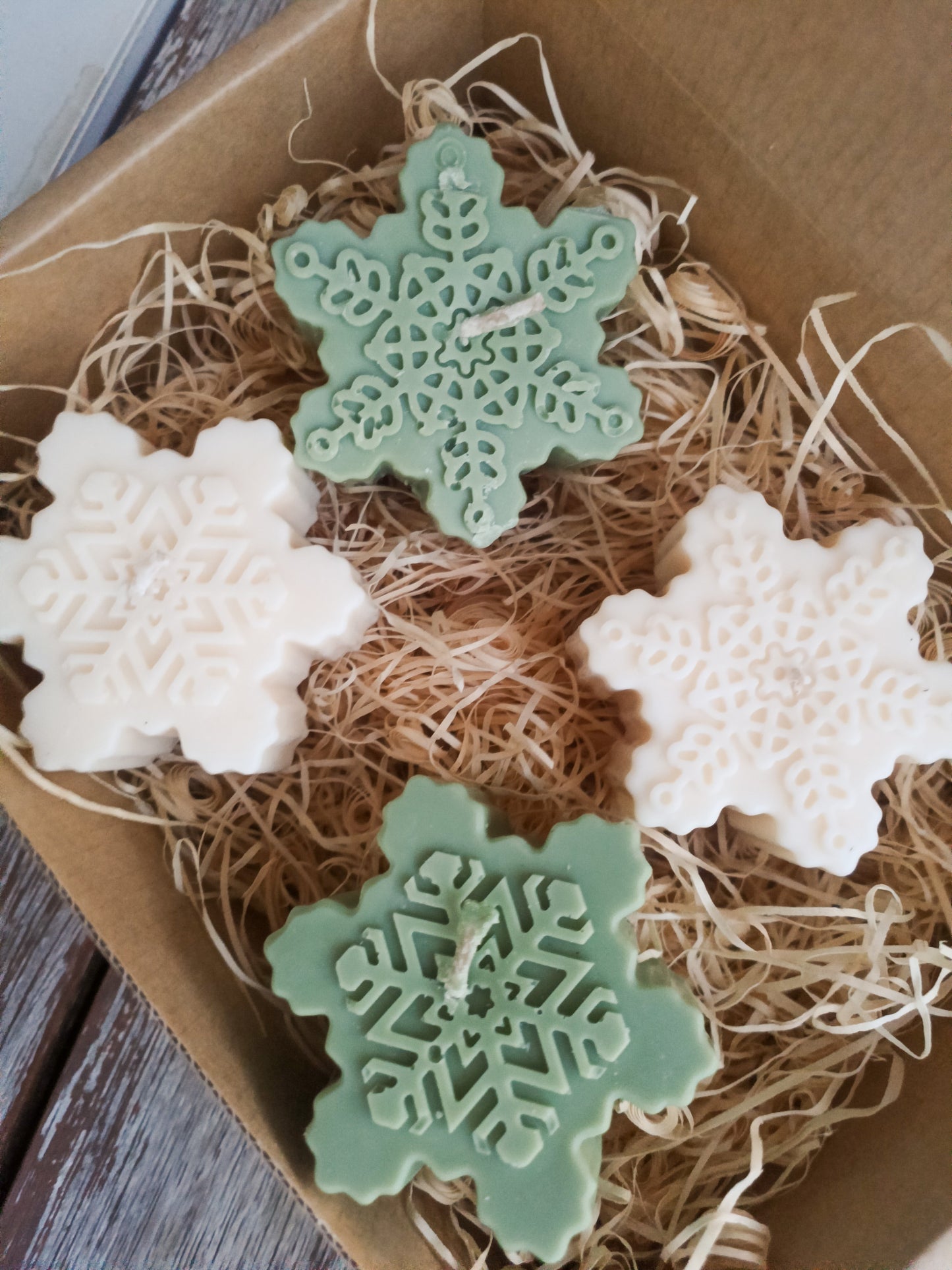 Snow Storm Set | Snowflake Shaped Candle Gift Set
