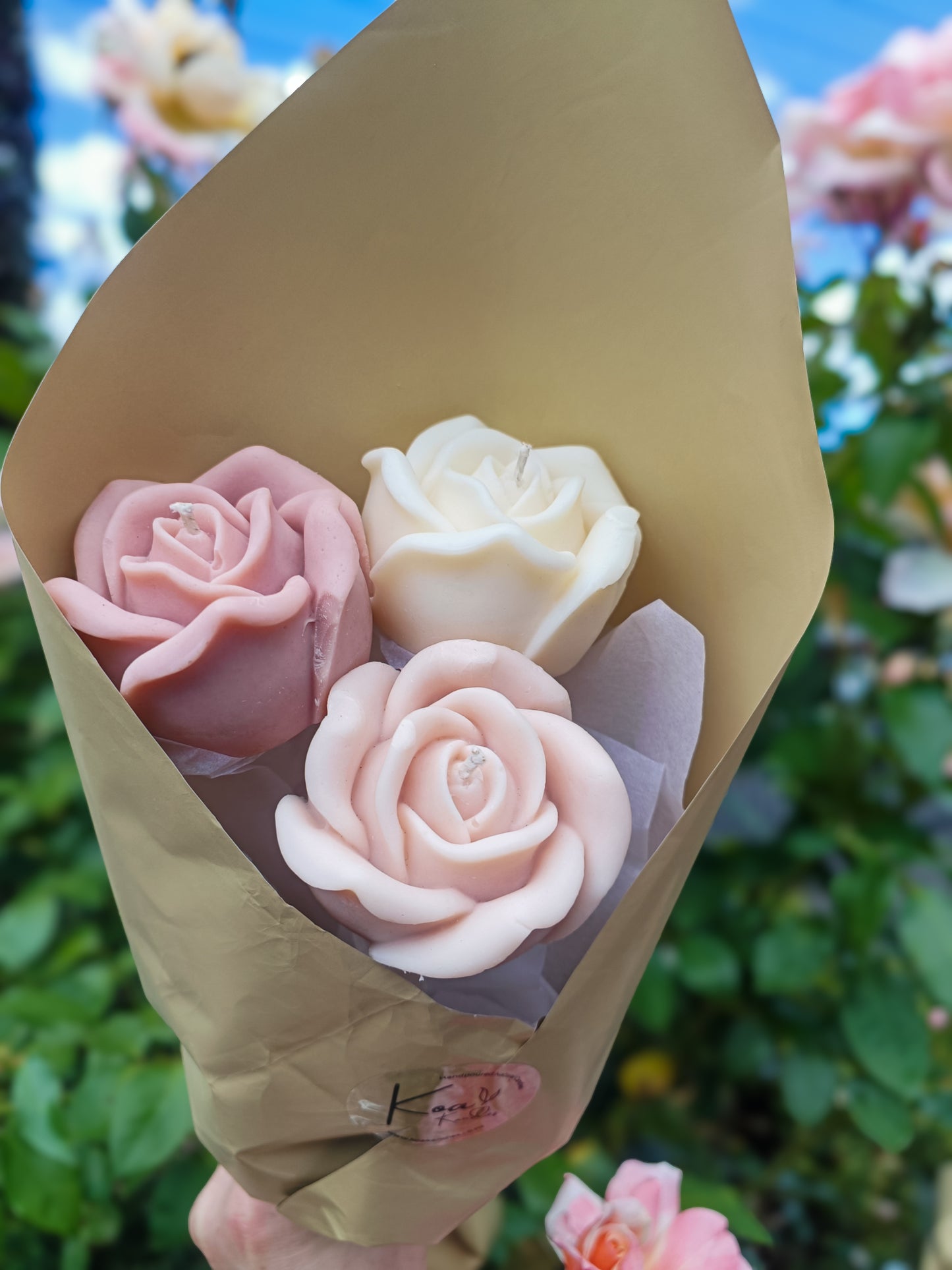Bouquet of Rose Candles