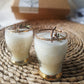 Vintage Gold Shot Candle Duo