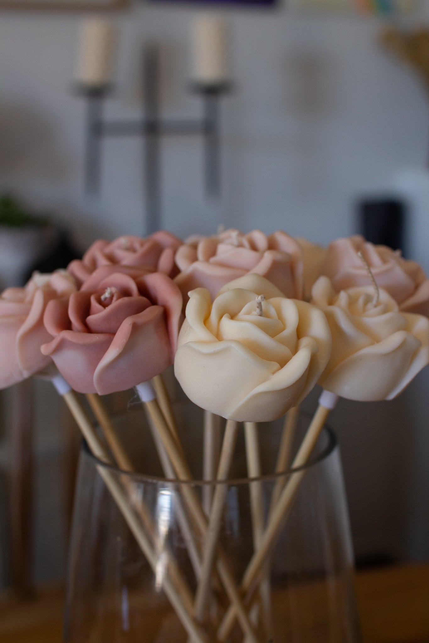 Bouquet of Rose Candles