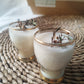 Vintage Gold Shot Candle Duo