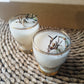 Vintage Gold Shot Candle Duo