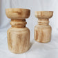 Natural Wood Candle Holder