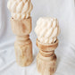Natural Wood Candle Holder