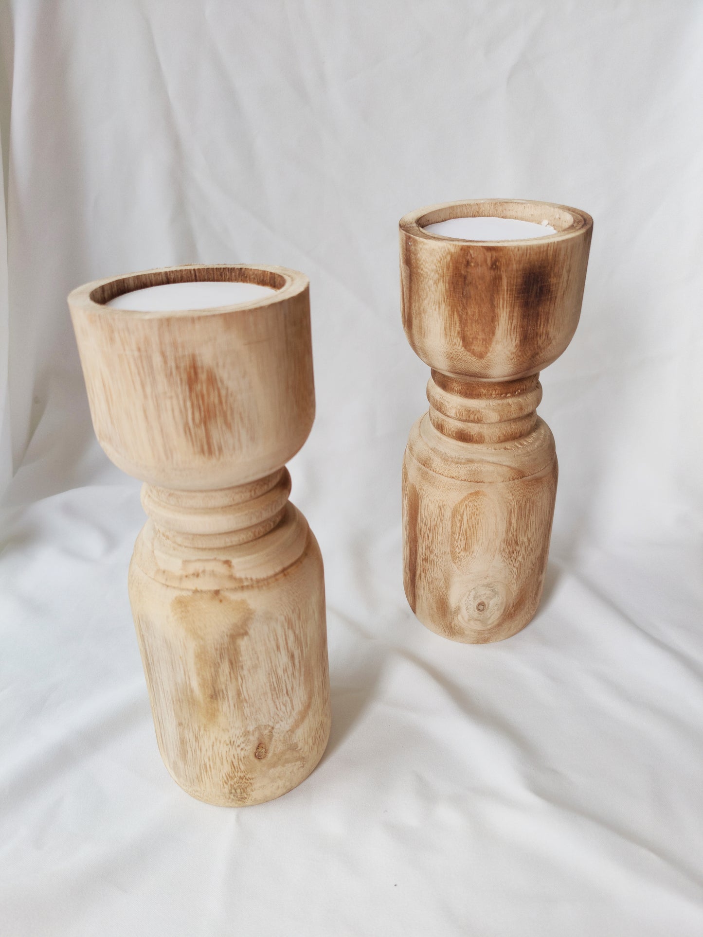 Natural Wood Candle Holder