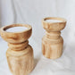 Natural Wood Candle Holder